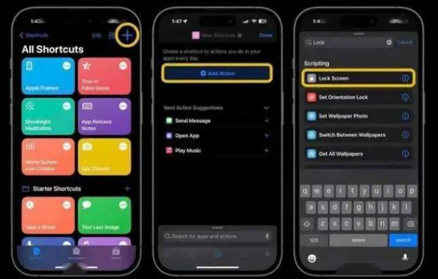 白云苹果14锁屏维修店分享iPhone14升级iOS16.4后如何创建锁屏快捷方式 